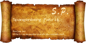 Spangenberg Patrik névjegykártya